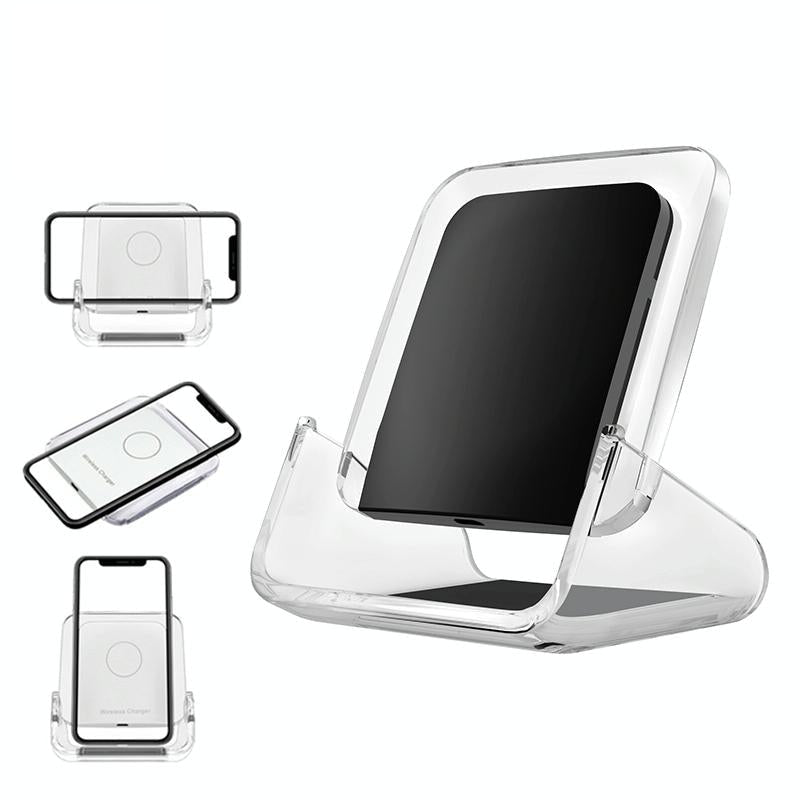 10W 3 In 1 Vertical Wireless Charger - White