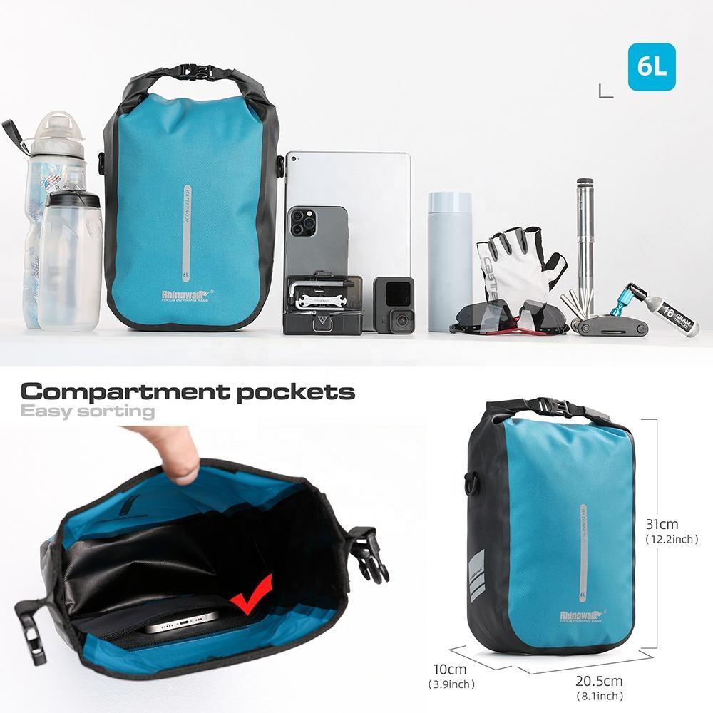 6L Waterproof Cycling Front Fork Bag - Blue