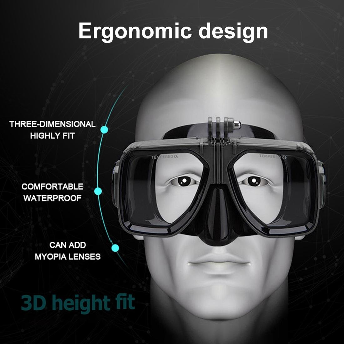 Underwater Diving Mask for Action Cameras