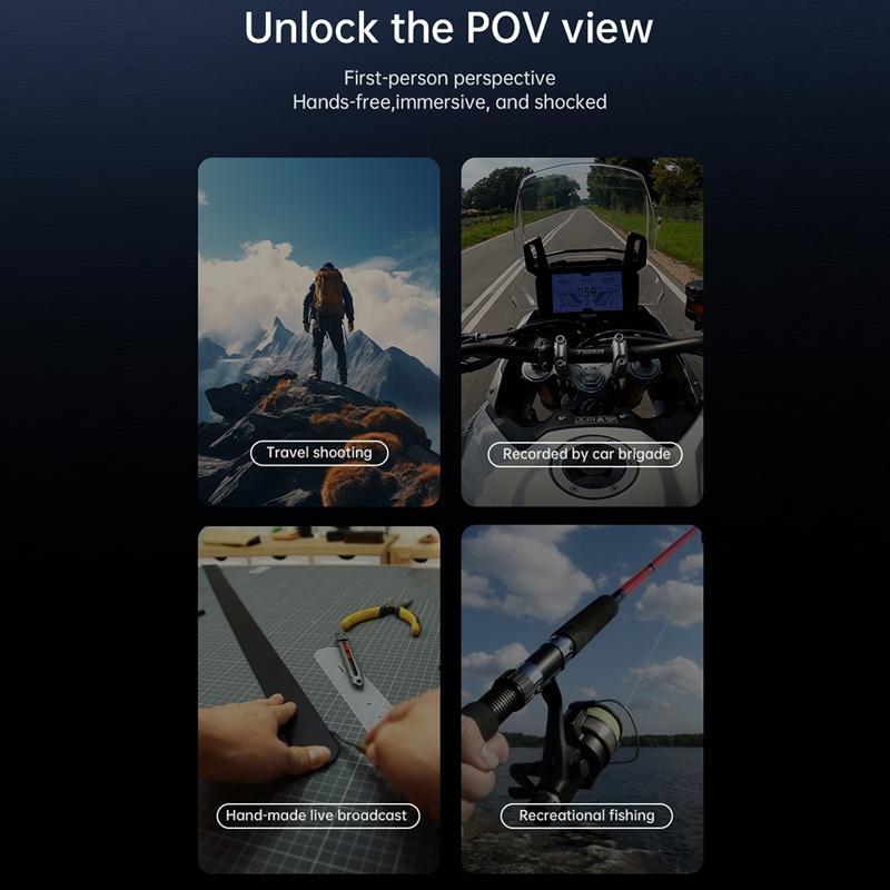 Versatile Magnetic Neck Holder for Phones and Action Cameras - Glacier Blue