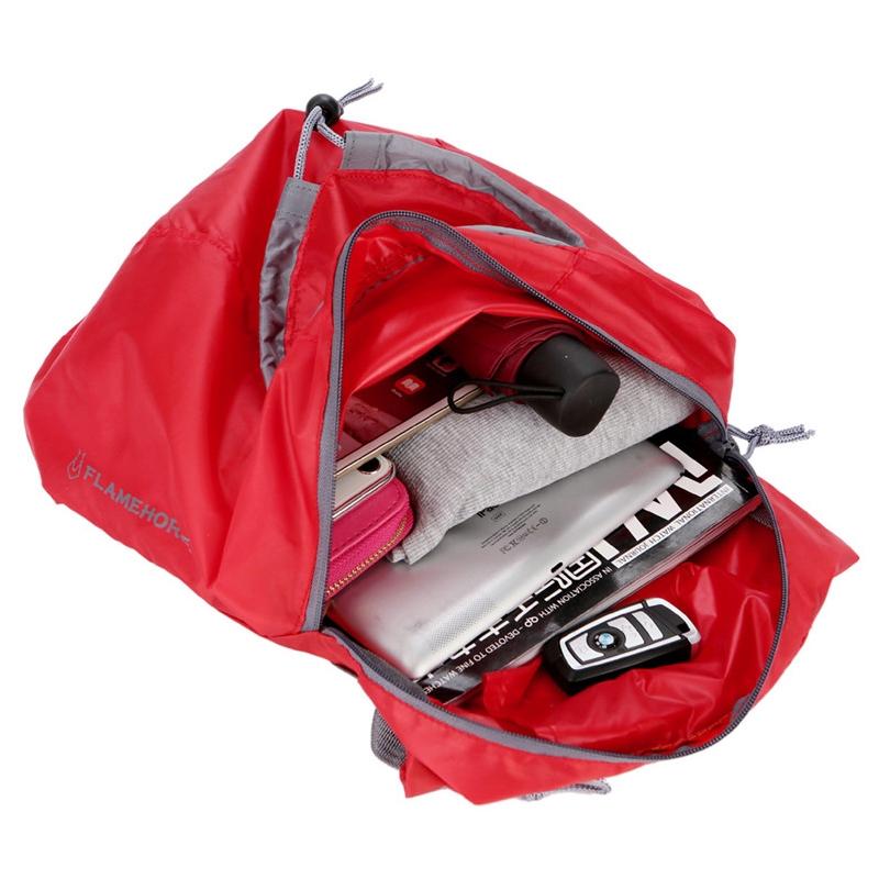 Waterproof Nylon Collapsible Backpack Lightweight Travel Bag For Women And Men - Black