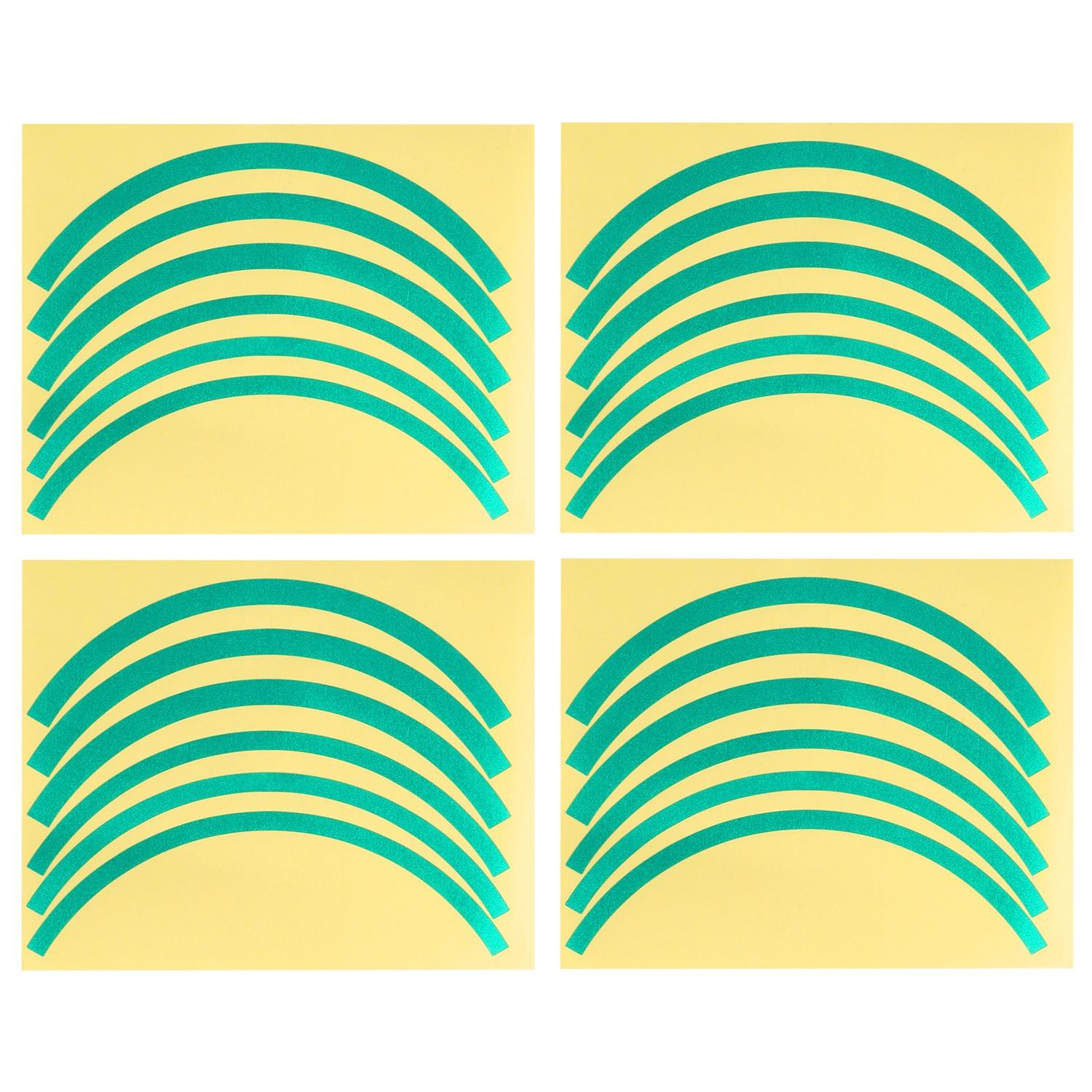 Blue Wheel Hub Sticker Set for Scooter / Bike / Electric Vehicle 2 Pcs - Red