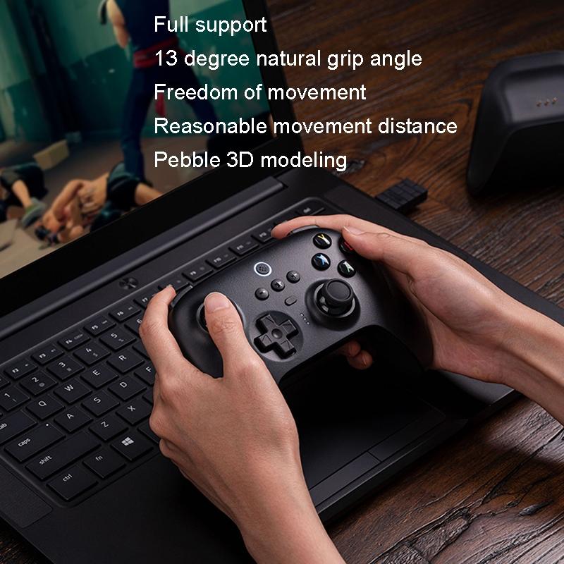 Wireless Gaming Controller + Charging Dock for Pc / Windows 10 / 11 / Steam Deck - 2.4g - Black