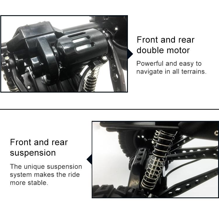 1:8 Alloy Remote Control Climbing Car Off-road Vehicle Toy - Black