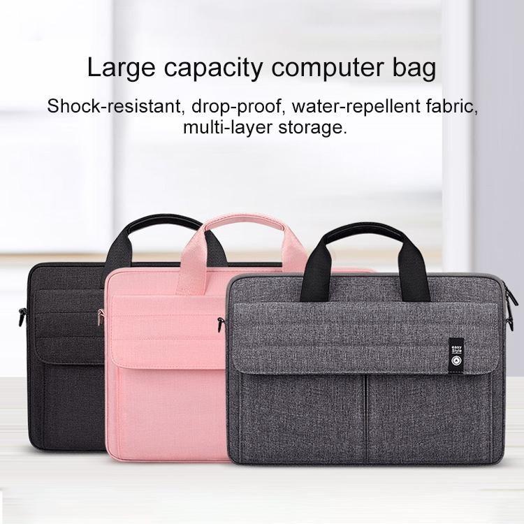13.3 Inch Laptop Handheld Briefcase Storage Bag - No Shoulder Strap - Grey