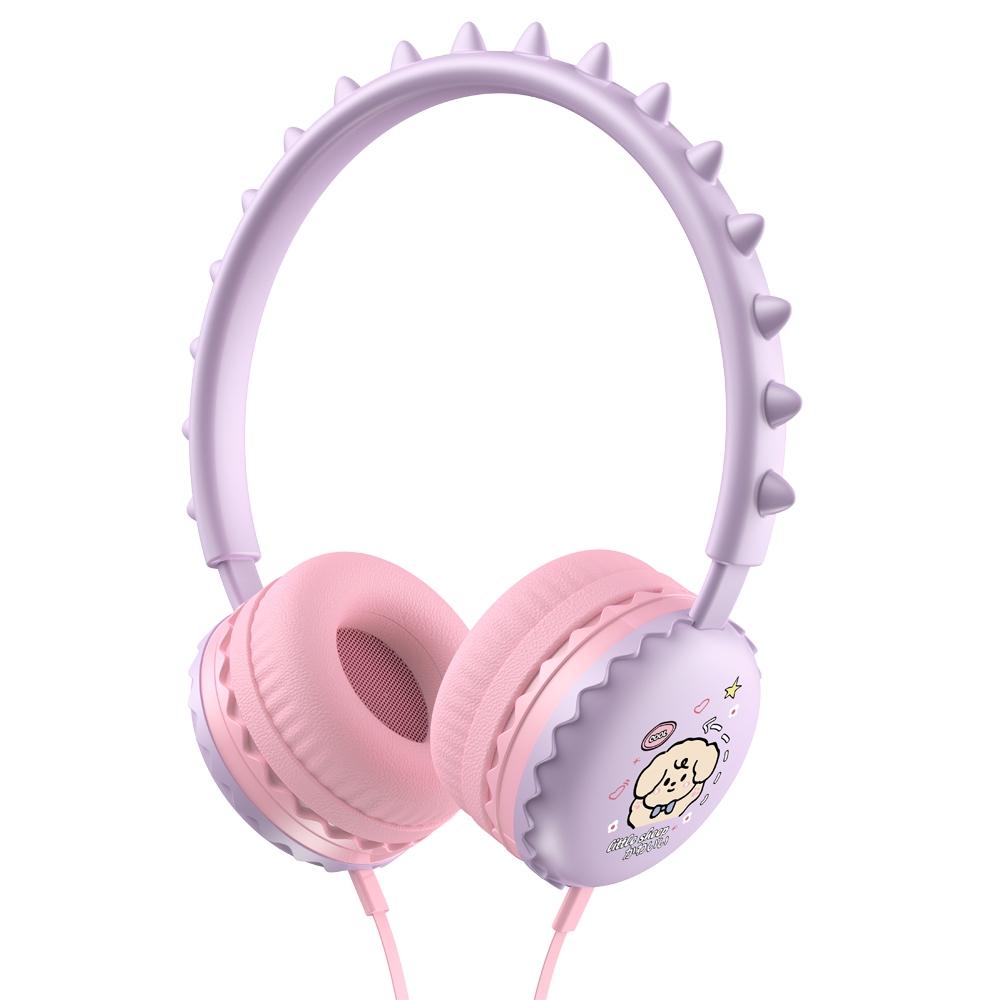 Cartoon Stereo Headphones With Mic Y19 - Cute Dinosaur