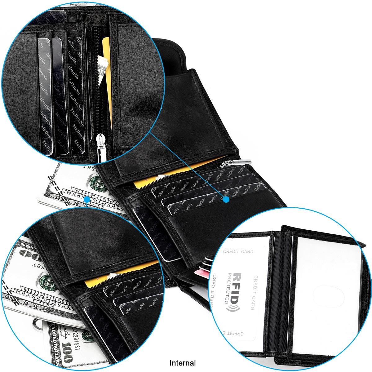 Premium Leather Multi-card Men Wallet - Secure & Stylish - Coffee