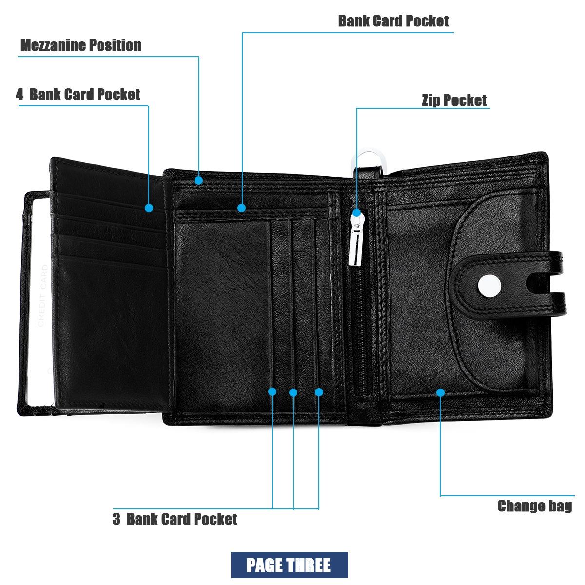 Premium Leather Multi-card Men Wallet - Secure & Stylish - Coffee
