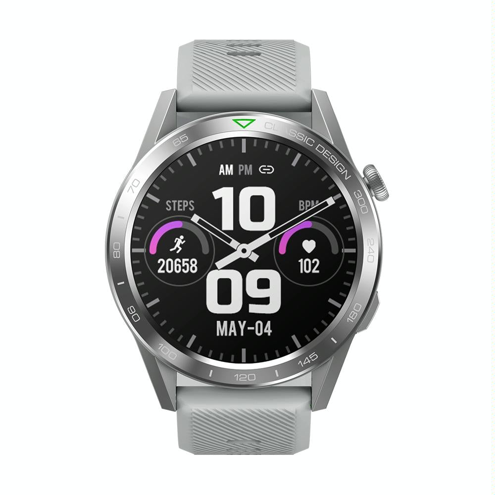 1.39 Inch Screen Voice Calling Smart Watch Support Heart Rate / Blood Pressure / Blood Oxygen - Starlight Silver