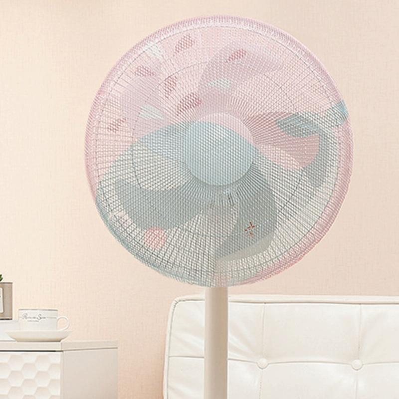 16 Cartoon Children Electric Fan with All-inclusive Mesh Protection Net and Anti-pinch Hand Cover - Safe and Fun - Blue Whale