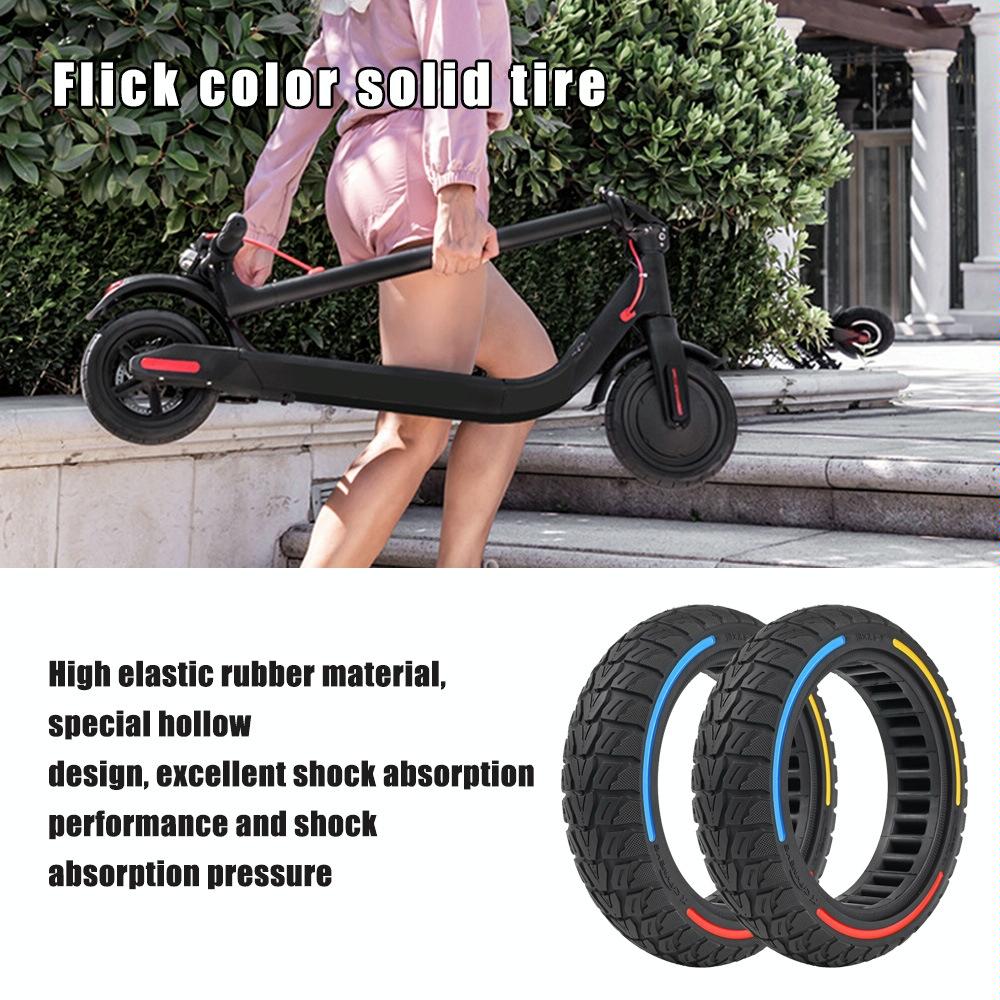 Colourful 2.5-7 Inch Honeycomb Tires for Xiaomi Scooter 4 / 4 Pro - Off-road Flick Design - Yellow