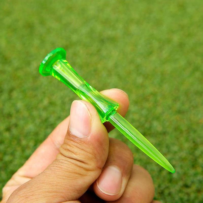 20-pack Golf Ball Tees - Durable 8-point Crown Tip for Competition - Anti-hitting - Green