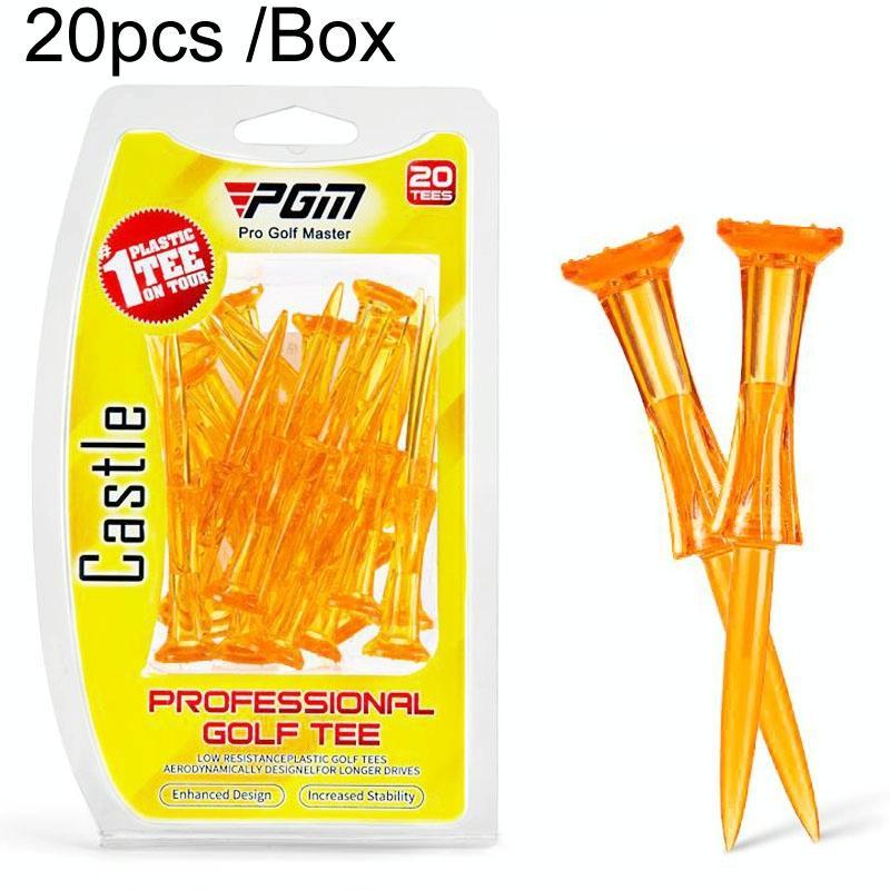 20-pack Golf Ball Tees - Durable 8-point Crown Tip for Competition - Anti-hitting - Green