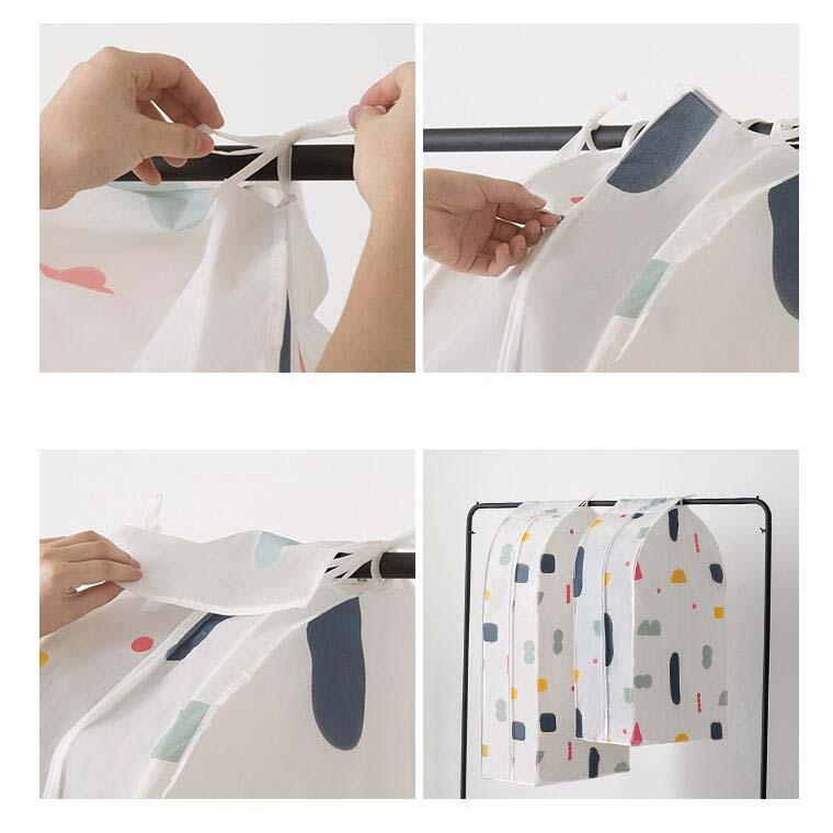 Small 3d Hanger Pocket Wardrobe with Dust Cover - Flowers