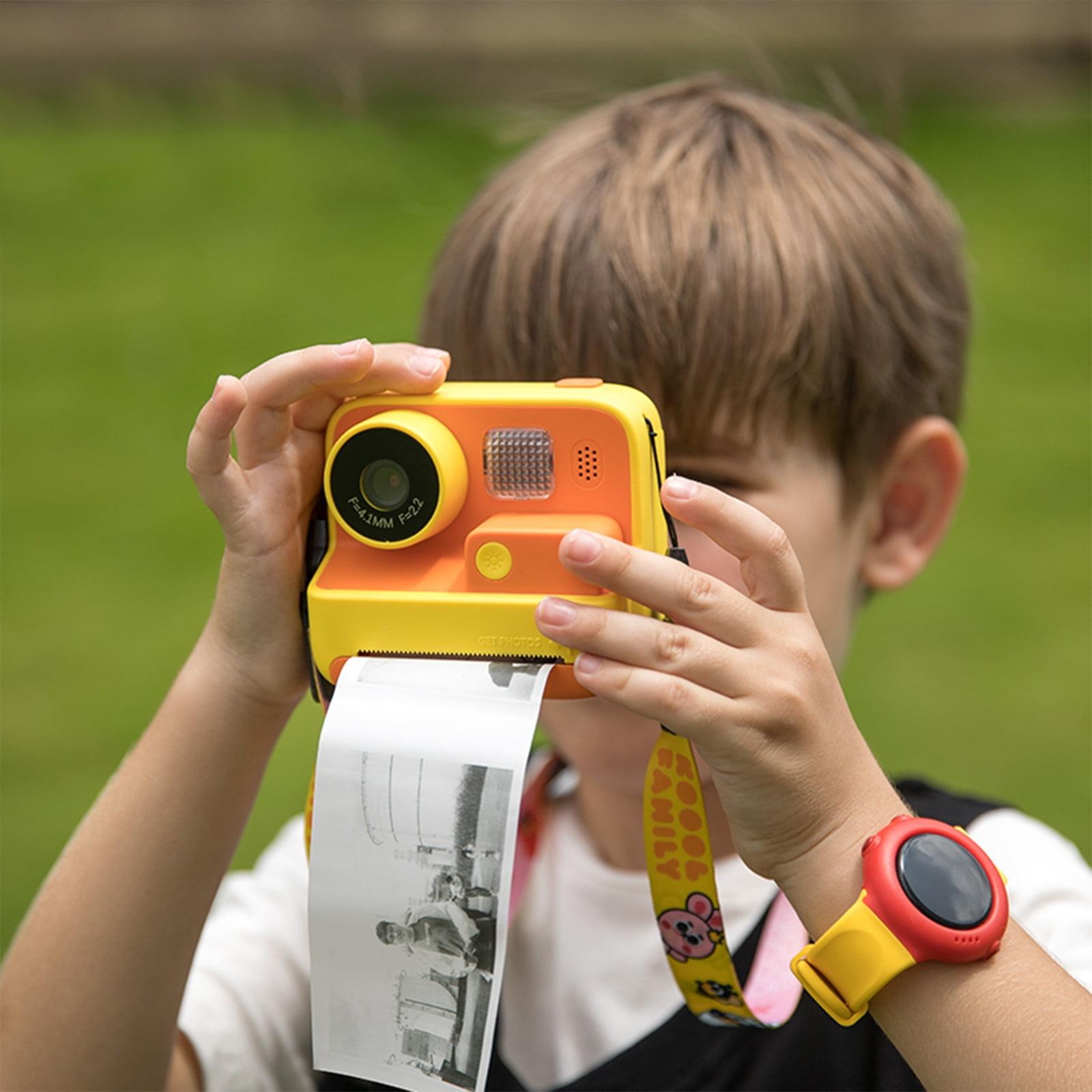 2-inch Dual Lens Instant Print Camera for Children - 4800w Pixel - Without Memory Card Yellow