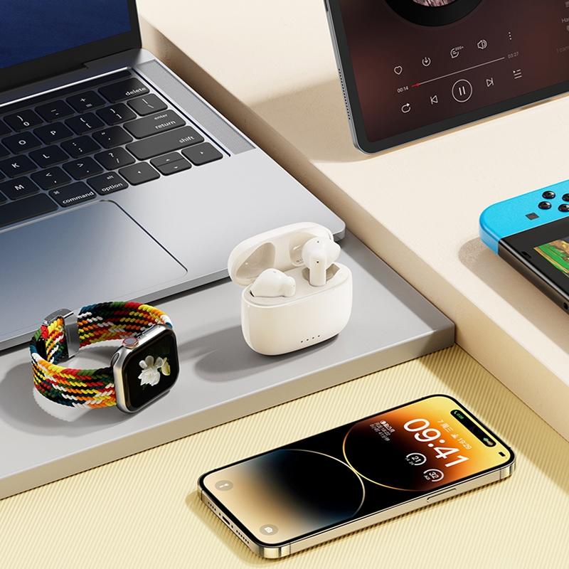 Wireless Bluetooth Headphones with Dual-microphone Noise Canceling - 2e Enc - Blue