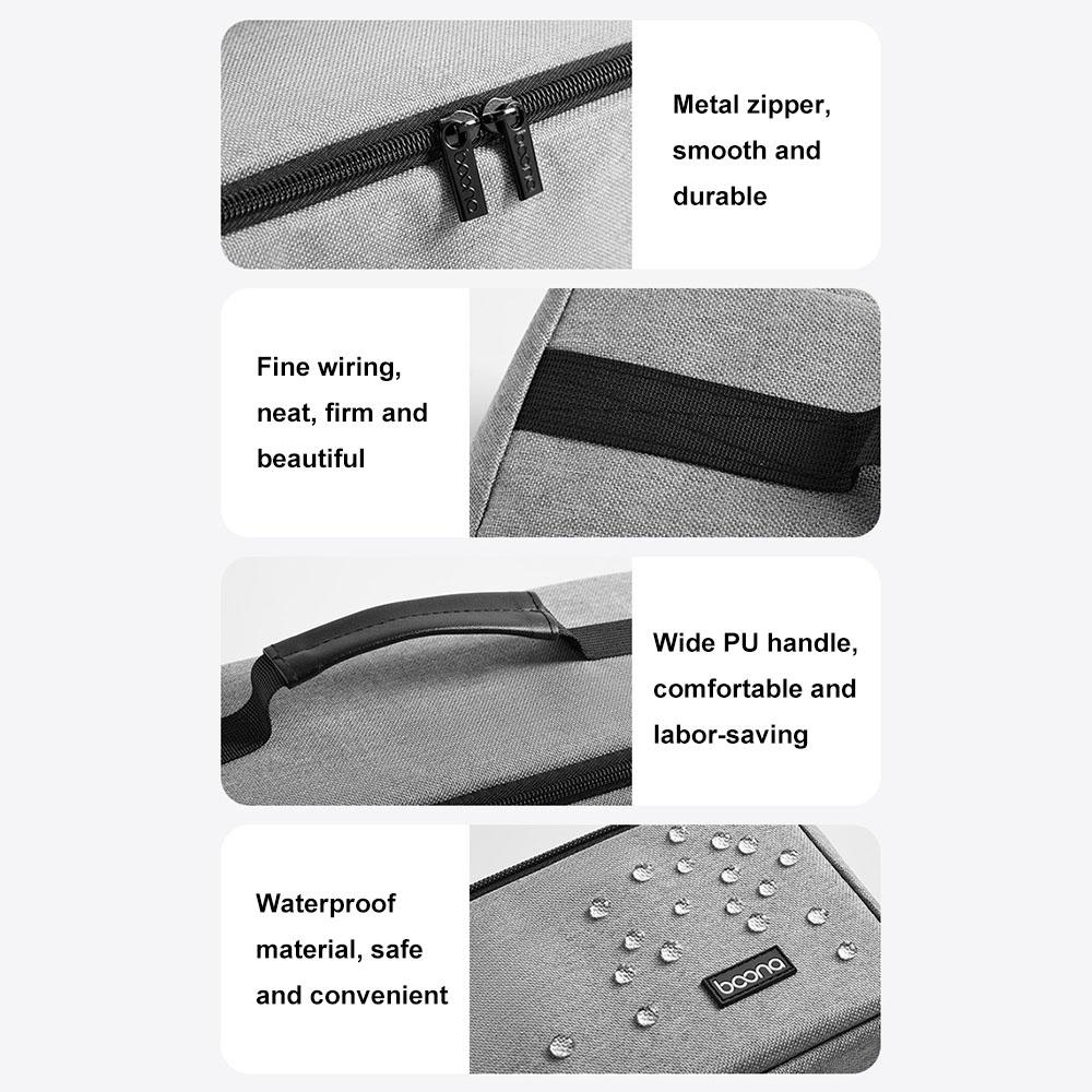 Waterproof Hair Dryer Storage Bag Large Capacity - Black