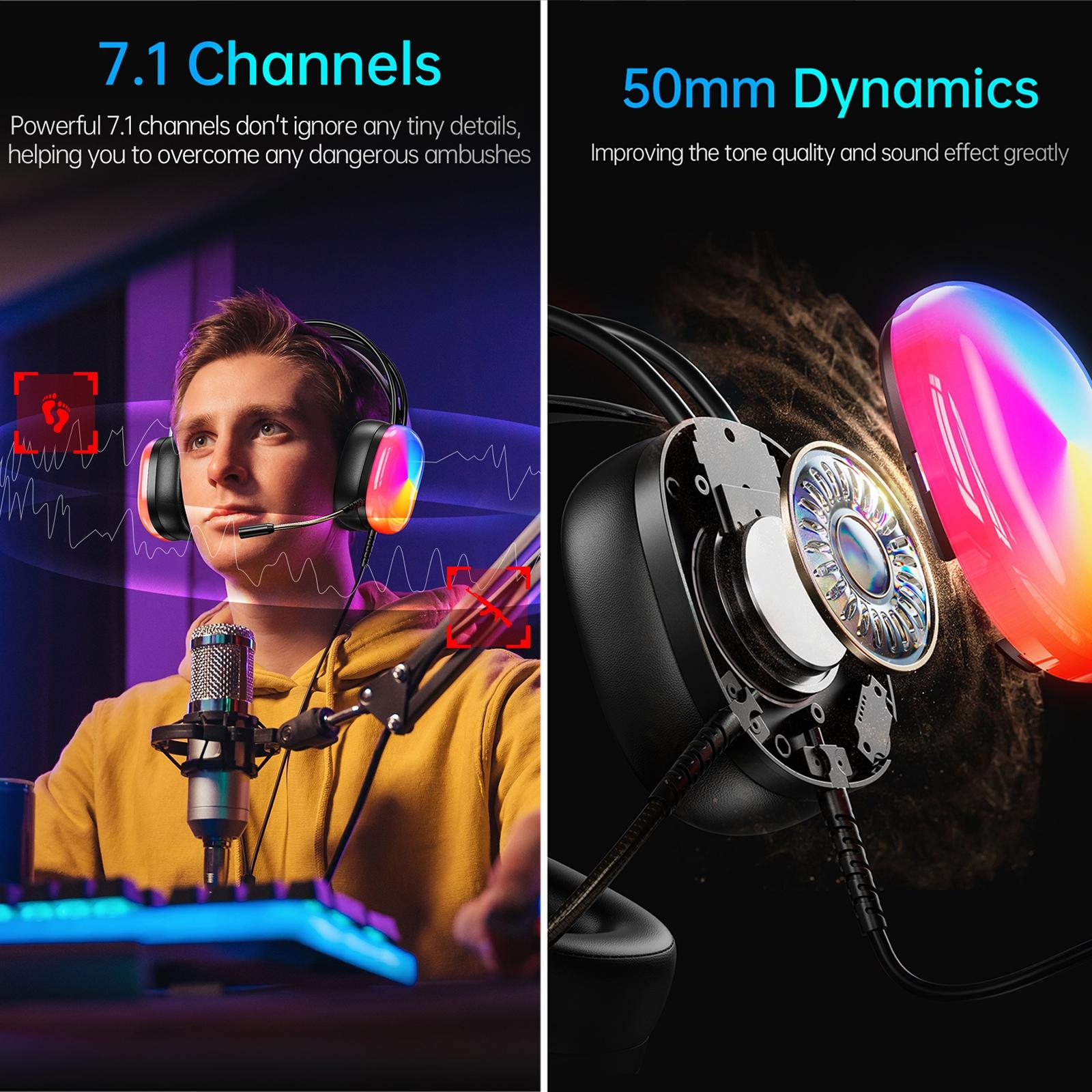 2M Luminous Wired Headphones Awei Gm-11 - White