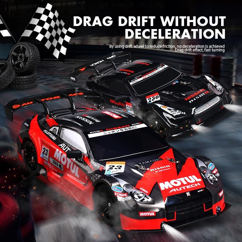 1 16 4wd Drift Rc Toy Car - 2.4g - Compact Design - Black Red