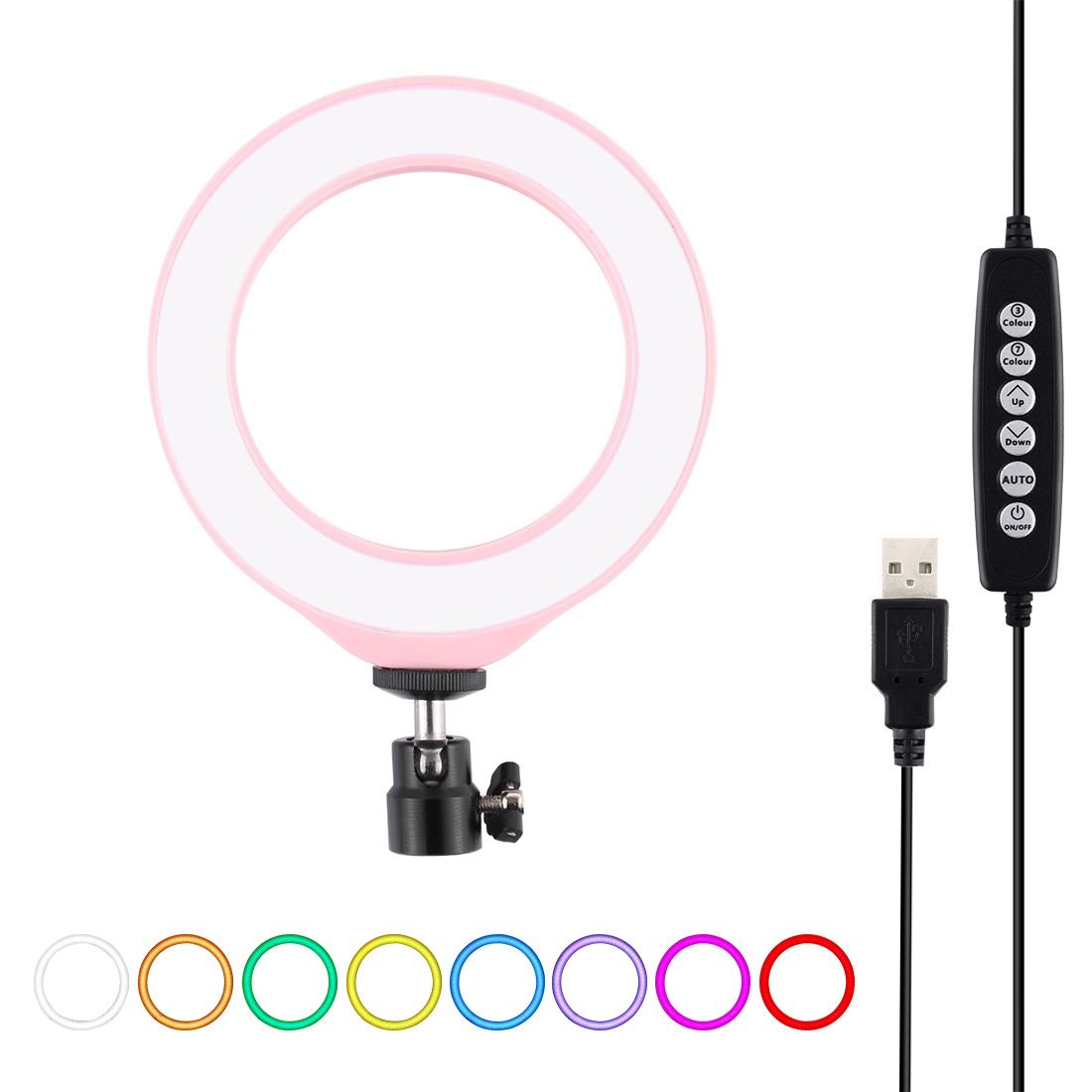 10 Mode Rgbw Led Ring Light with Tripod and Ball Head - 4.7 Inch Curved Surface - Black