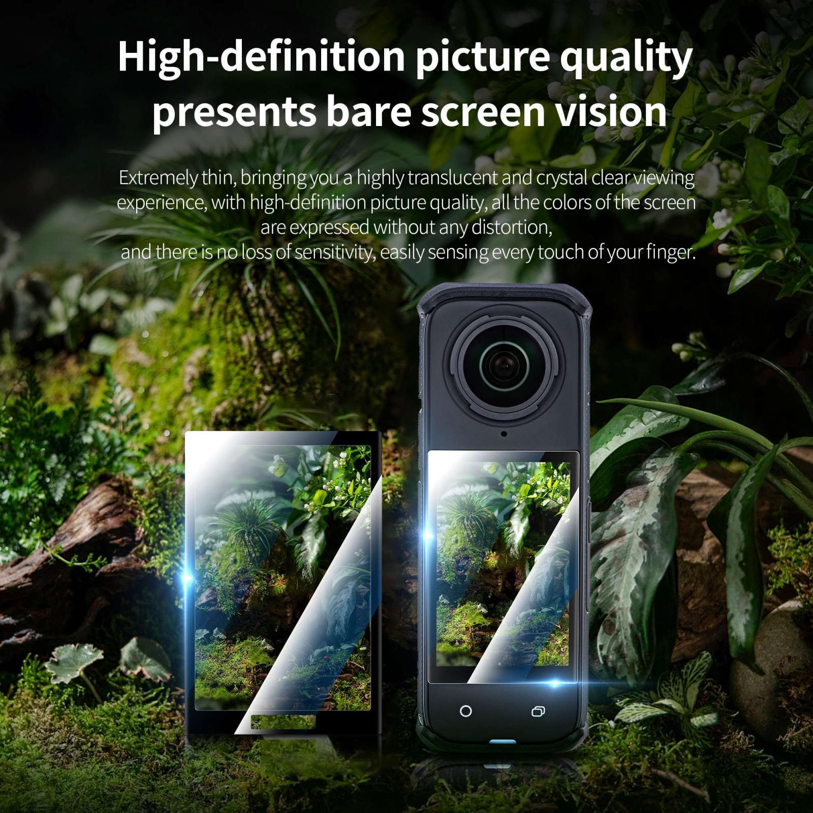 2-pack Tempered Glass Film for Insta360 X4 - Hd Quality