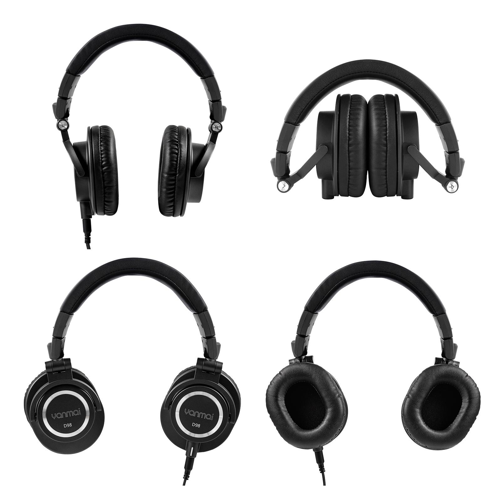 Professional Recording Headphones Yanmai D98 - Black