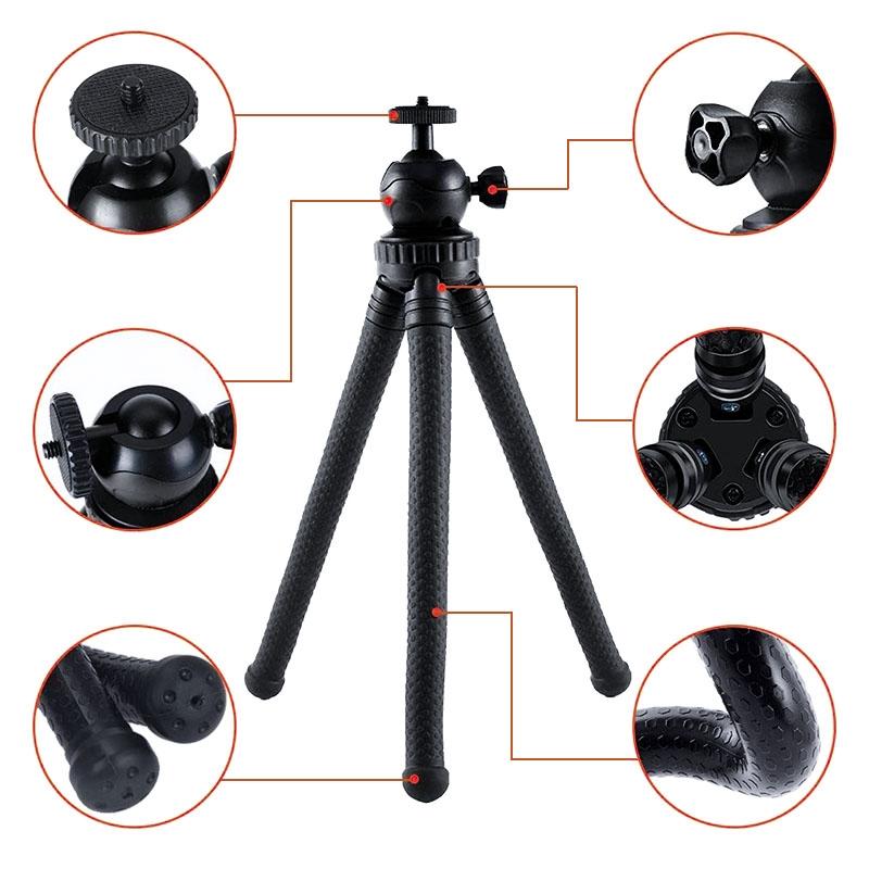 Versatile Octopus Tripod for Slr Cameras Gopro and Phones - Ball Head