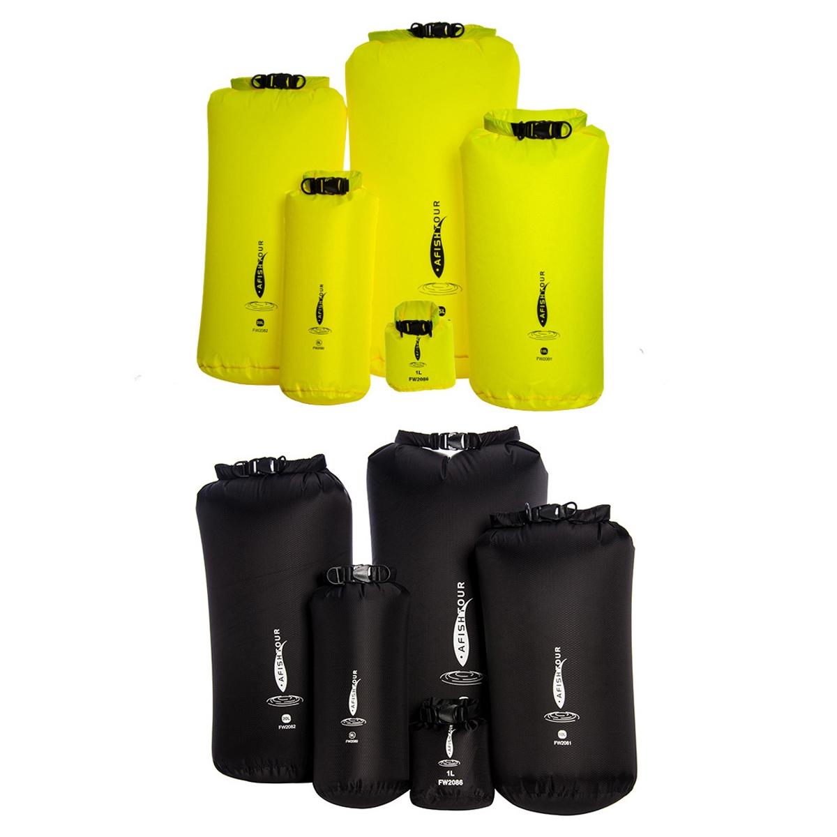 10L Outdoor Multi Function Waterproof Storage Bag Light & Thin Design - Black