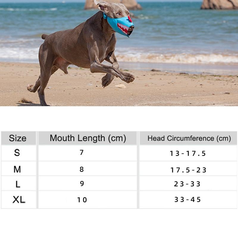 Cartoon Dog Mouth Cover Anti-Bite Nylon Dog Mask - Size L - Pink - L