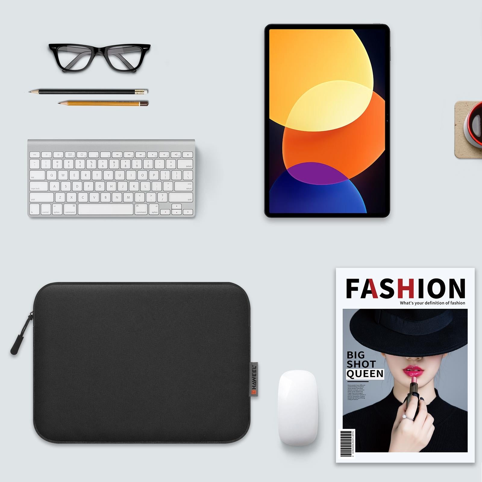 11 Tablet Sleeve Briefcase for 9.7-11.0 Tablets - Zipper Closure - Black