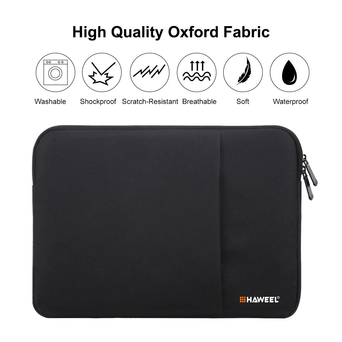13 Inch Laptop Sleeve Case with Zipper for Macbook Samsung Sony Dell Alienware Chuwi Asus Hp - Black