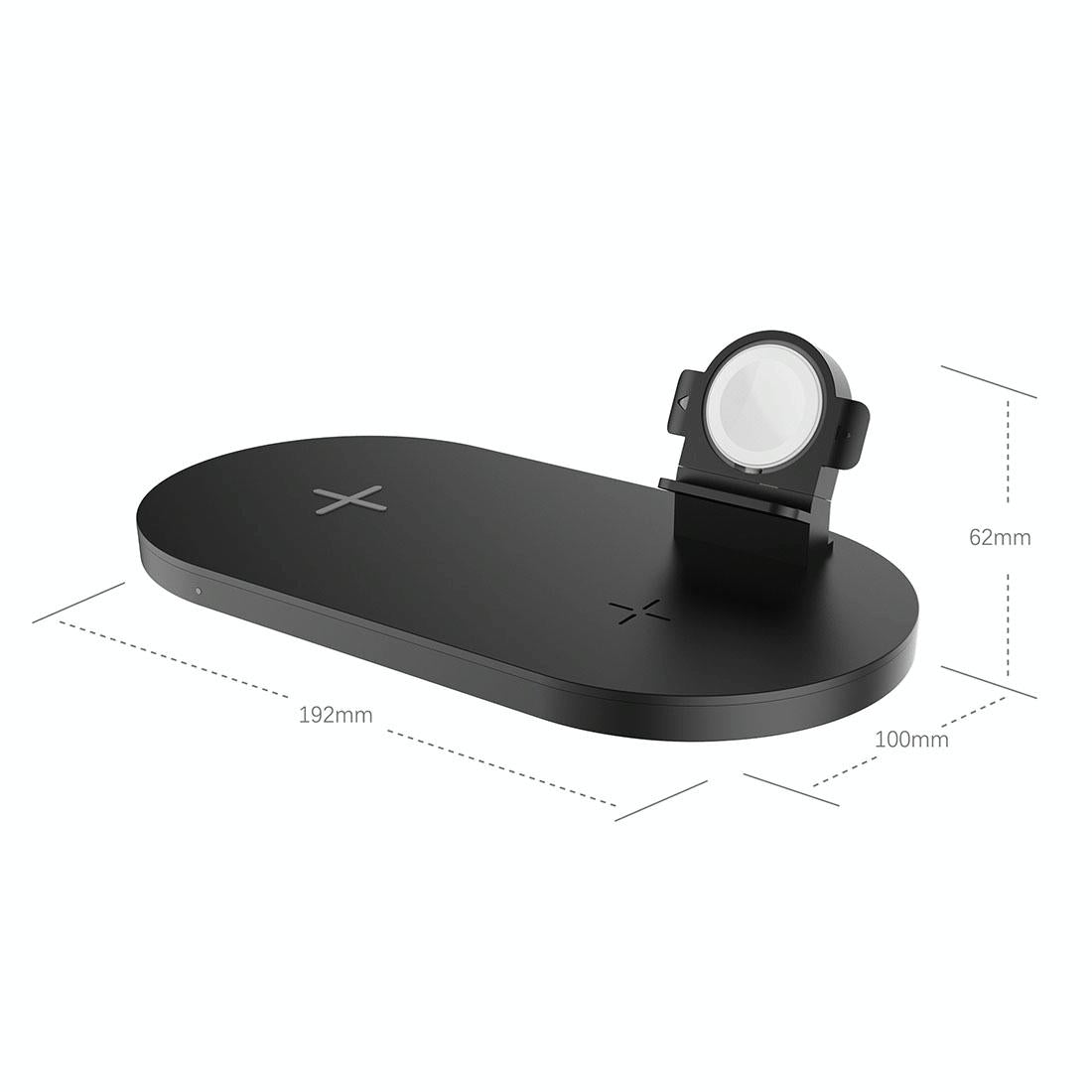 3 In 1 Wireless Charger For Phones Iwatch Airpods - Black