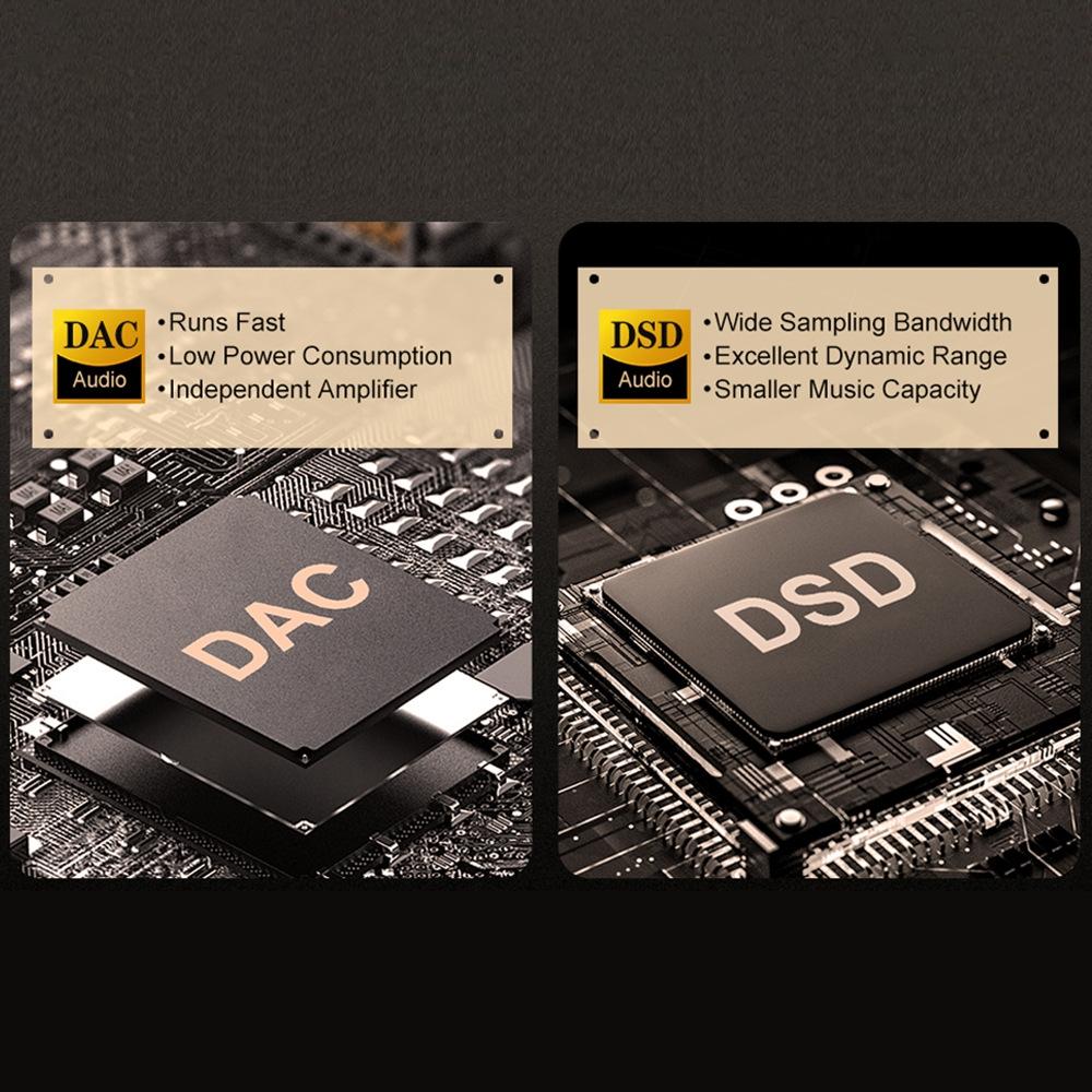 2.4 Inch Hifi Bluetooth Music Player Dsd256 Mastering Sound Quality 16Gb+16Gb Memory - Black - 16Gb+32Gb