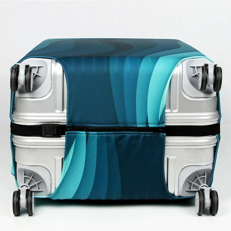 29-32 Inch Travel Suitcase Dust Covers - Elastic & Abrasion-resistant - Blue Ripple