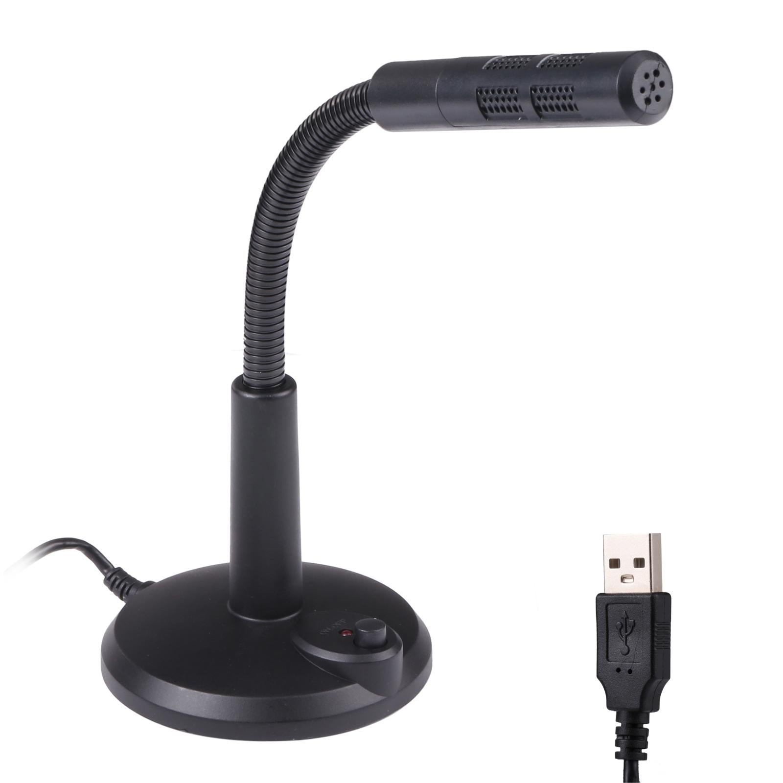 Usb Computer Microphone - Plug And Play - Black