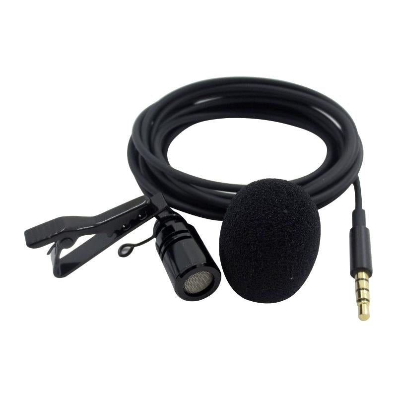 Clip-On Lavalier Microphone For Mobile Phones - 1.2M - Black