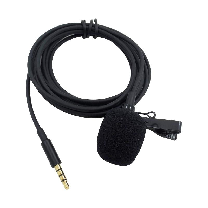 Clip-On Lavalier Microphone For Mobile Phones - 1.2M - Black