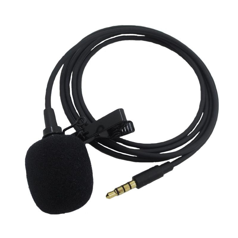 Clip-On Lavalier Microphone For Mobile Phones - 1.2M - Black