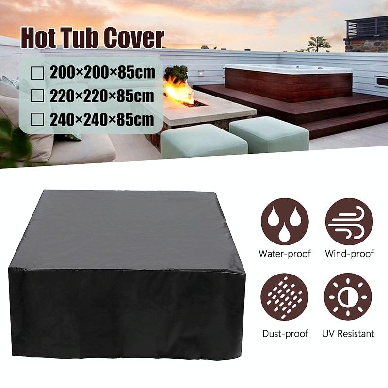 240x240x25cm Waterproof Dustproof Cover for Bathtub Pool Table & Chair - Protects from Falling Leaves - Silver