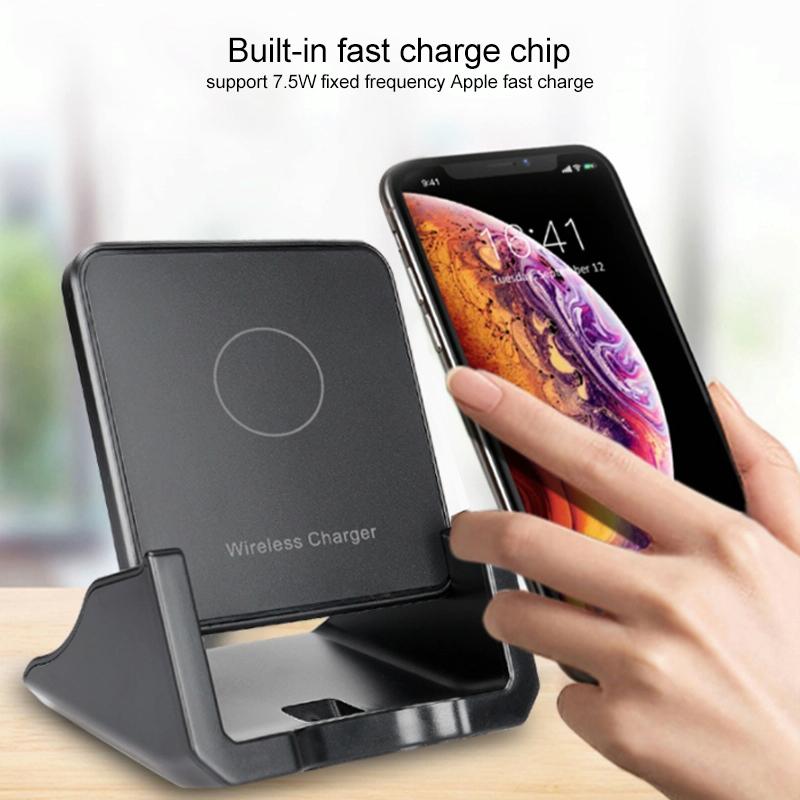 10W Vertical Wireless Charger For Mobile Phones Black