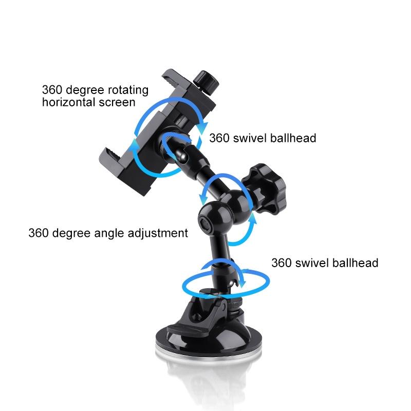 Articulating Magic Arm with Suction Cup Phone Mount 4.5 - 7.2 Inch Phones