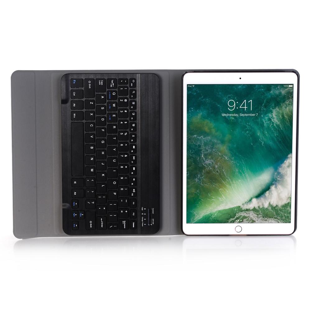 10.2 Ipad Bluetooth Keyboard Case With Stand - Ultra-Thin & Detachable - Black