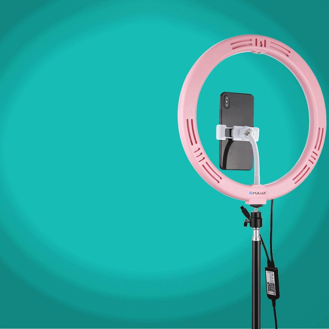 11.8 Dual-temp Led Ring Light with Tripod & Remote - Black