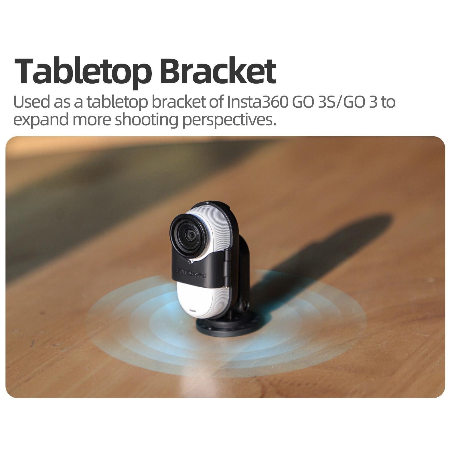 Insta360 Go 3s / Go 3 Sunnylife Camera Strap with Magnetic Mount and Silicone Wristband for Drone and Backpack - Black Stripe