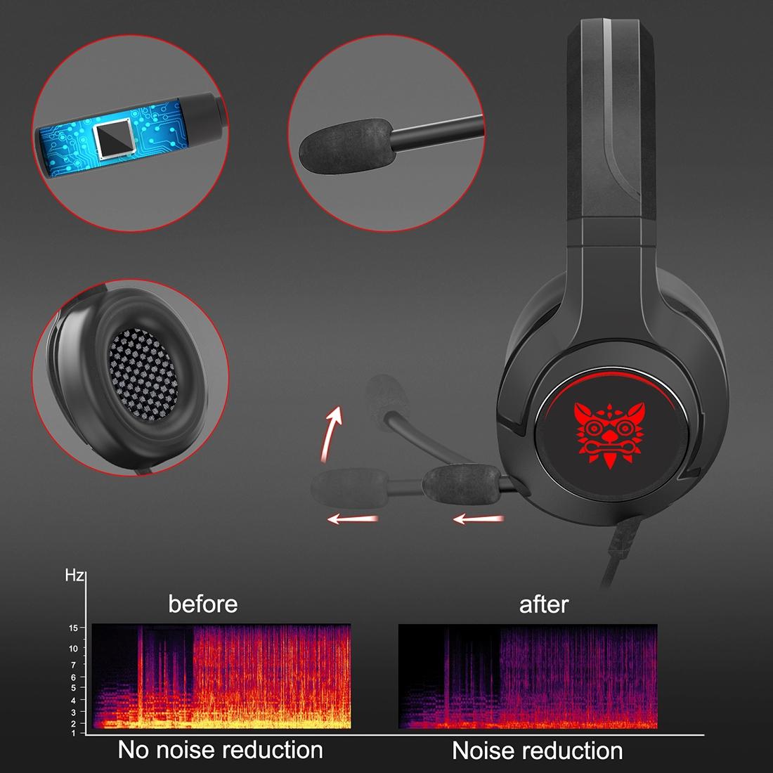 Adjustable Rgb Gaming Headset With Mic Black