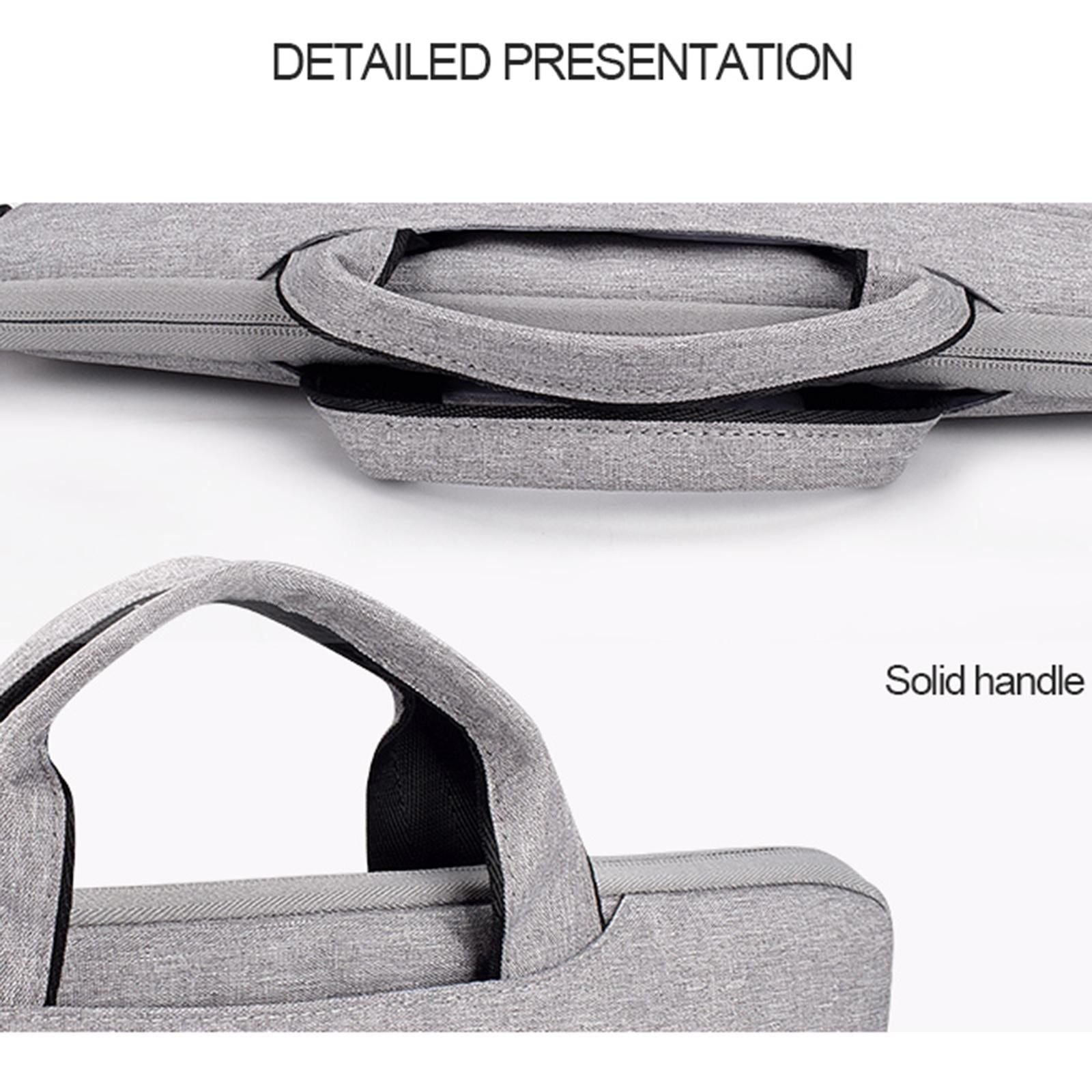 13.3 Inch Portable Laptop Shoulder Bag - Oxford Cloth & Nylon - Hemp Gray