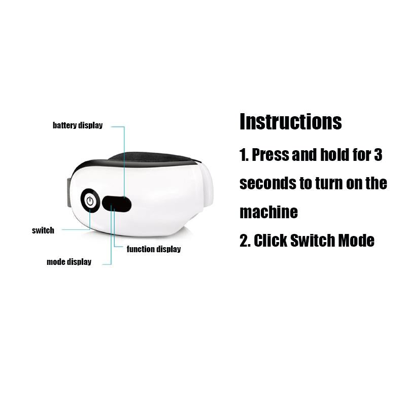 Air Pressure Eye Massager Black