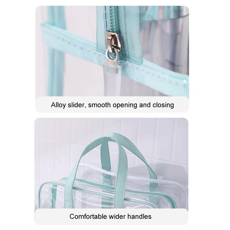 Waterproof Sports Tote For Toiletries & Makeup - Mint Green