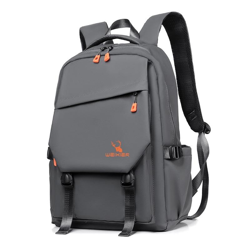 Travel-ready Waterproof Double Shoulder Backpack - Dark Gray