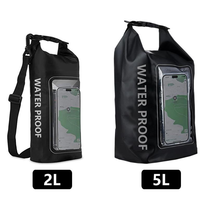 2 In 1 Waterproof Crossbody Phone Bag For Outdoor Cycling Swimming 2L Capacity - White - 2L